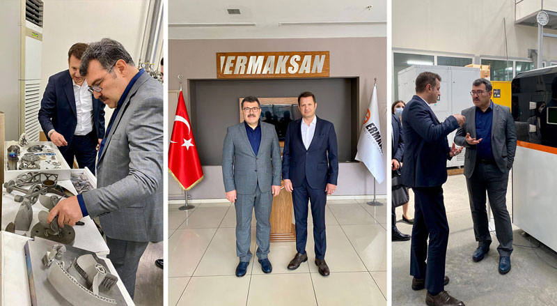TÜBİTAK Başkanı Prof. Dr. Hasan Mandal Ermaksan'ı ziyaret etti